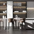 Modern Bar Chair Combination Bar Chair Combination 3d model