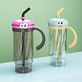 Cute water cup 3d model