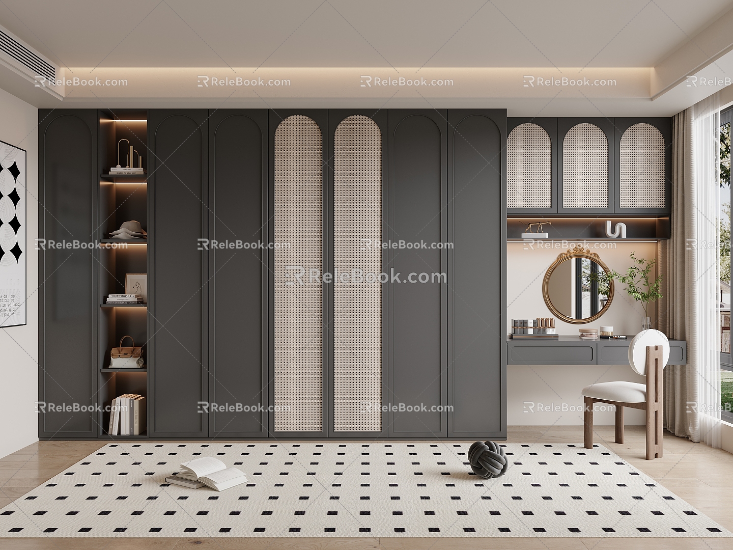 French retro wardrobe 3d model