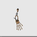 Detailed Mechanical Arm With Metallic Components And Articulated Fingers Design