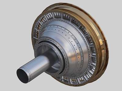 High Pressure Turbofan Engine 3d model