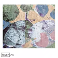 Square Rug Featuring Colorful Abstract Design With Green Blue Pink Beige Hues