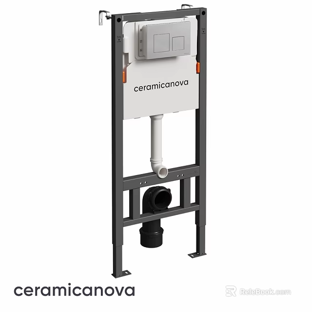 Coramicanova Modern Toilet Installation Frame With Concealed Cistern And Pipes 3d model 