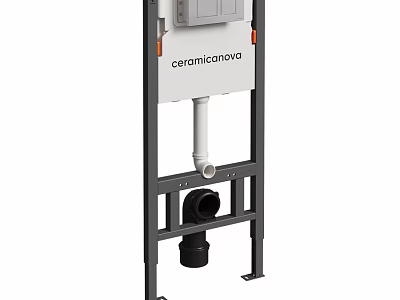 Coramicanova Modern Toilet Installation Frame With Concealed Cistern And Pipes 3d model