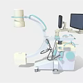 Mobile C arm X ray Machine With Dual Monitors For Medical Imaging Diagnostics 3d model