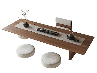 Tatami Tea Table and Chair Combination Tea Table Stool Leisure Chair model