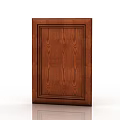 Double Doors Wooden Brown Panel With Natural Wood Grain Design For Home Interior