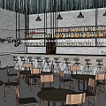 Spring Bar Exterior With Modern Geometric Design Outdoor Seating And Umbrellas