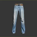 Fashionable Blue Denim Jeans With Brown Leather Belt Casual Wear