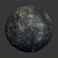 Detailed Celestial Sphere Model With Textured Surface Gray Blue Brown Hues