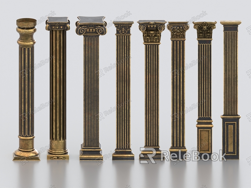 Roman Column Panlong Column Stone Carved Column Stone Column Garden Stone Column Marble Column Classical Column model