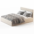 Gray Bed Frame With Gray White Pillows And Comforter Color Options Beige Brown Navy Blue