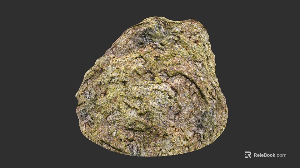 Natural Wooden Stone With Rough Textured Surface And Organic Earthy Patterns 3d model 