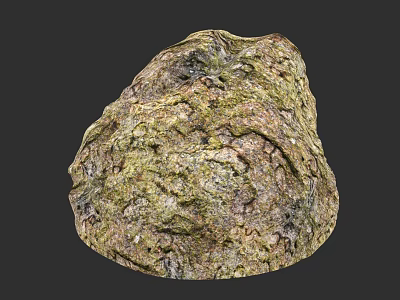 Natural Wooden Stone With Rough Textured Surface And Organic Earthy Patterns 3d model