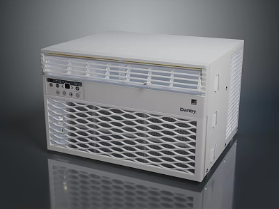 Sleek White Computer Tower With Modern Grille Design And Front Panel Controls 3d model