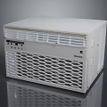 Sleek White Computer Tower With Modern Grille Design And Front Panel Controls