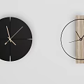 Modern Minimalist Wall Clocks With Wooden Black Orange Blue Circular Hexagonal Designs
