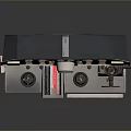 Industrial Mechanical Control Panel With Circular Buttons Knobs Dials And Levers