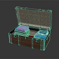 Vintage Open Suitcase With Fabric Lined Interior And Colorful Folded Clothes