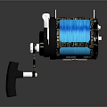 High Quality Fishing Reel With Blue Spool And Metal Handle Design