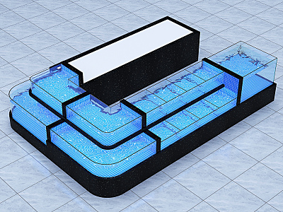 Modern Seafood Pond model