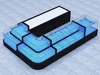 Modern Seafood Pond 3d model