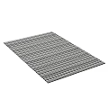 Square Rug with Black and White Striped Pattern for Modern Home Decor