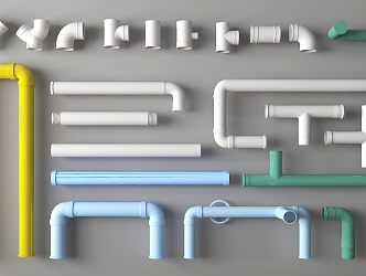 Pipe Drainage Pipe Sewer Pipe Parts Pipe Fittings Pipe Combination 3d model