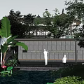 Traditional Chinese Garden Landscape With Pond Rocks Trees And Classic Architecture