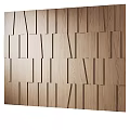 Modern Wooden Bookshelf With Geometric Panel Design For Interior Space Decor