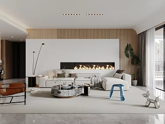 modern living room 3d model