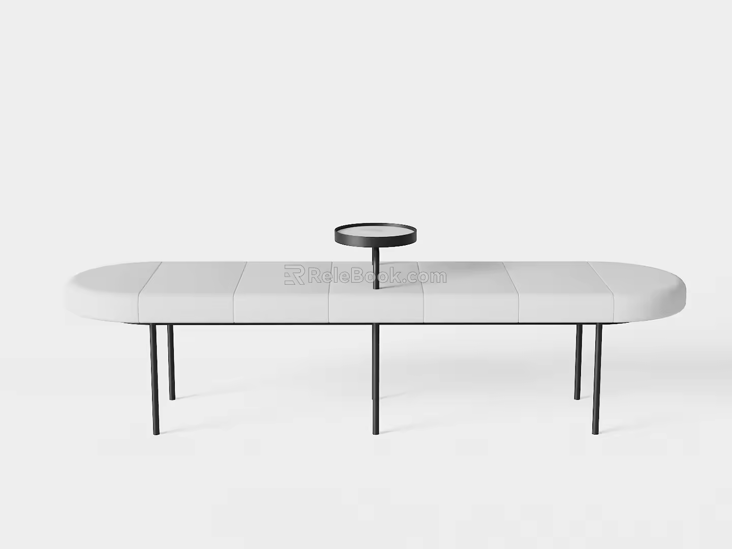 Banco sofa stool with tray 3d model