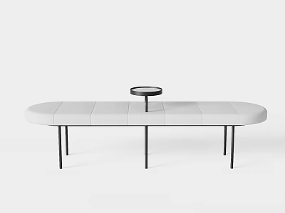 Banco sofa stool with tray 3d model