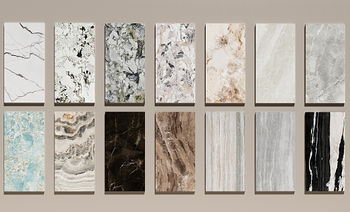 Modern Marble Texture Wall Panel Stone Wall Panel Wall Trim Panel Light Luxury Marble 3d model