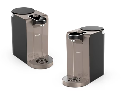 BRIO Modern Water Dispensers With Sleek Black And Gold Design For Home Use 3d model