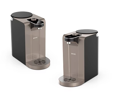 BRIO Modern Water Dispensers With Sleek Black And Gold Design For Home Use 3d model
