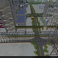 Modern Industrial Plant With Large Steel Structures Pipeline Systems And Connecting Walkways