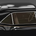 Classic Black Muscle Car Featuring Brown Accents Vintage Design And Chrome Wheels