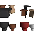 Modern round a few simple round a few side a few combination 3d model