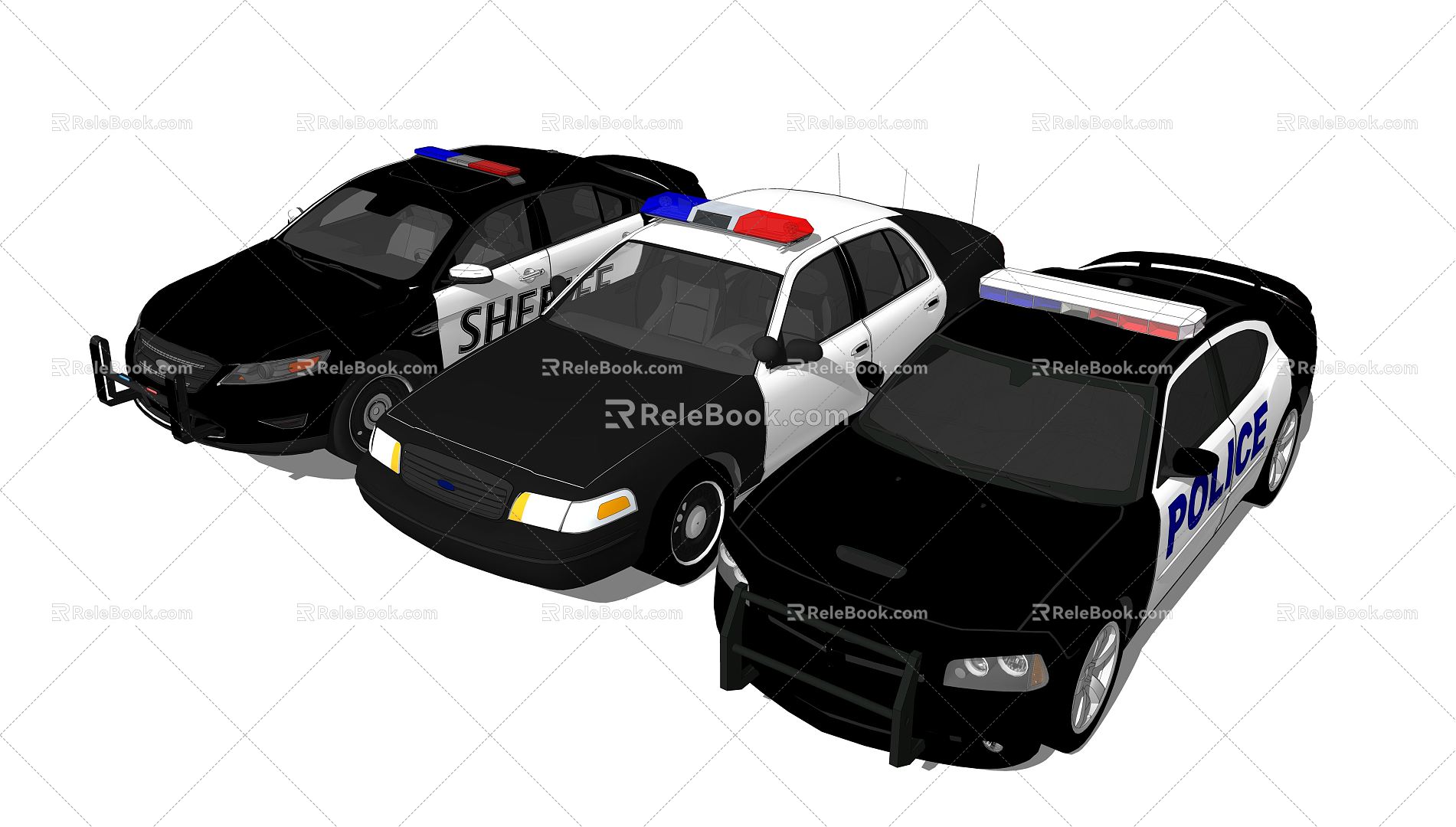 Modern Police Car 3d model