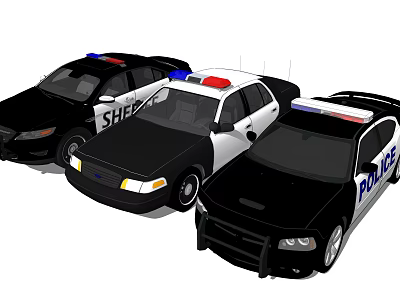 Modern Police Car 3d model