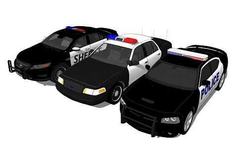 Modern Police Car 3d model