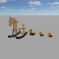 Children's toy Trojan horse little yellow duck 3d model