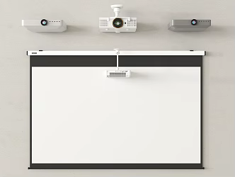 Digital equipment Projection screen Projector Projection equipment 3d model