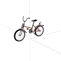 Pastel Pink Vintage Bicycle Featuring Black Seat Metal Frame And Spoked Wheels