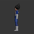 Vegeta Action Figure With Blue White Suit Black Spiky Hair Standing Pose