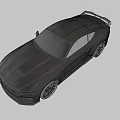 Blue Mustang Two Door Sports Car With Sleek Design And Black Accents