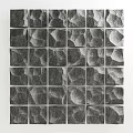 Natural Textured Wall Surface With Square Ceramic Tiles And Pattern Design