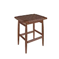 Modern Wooden Bar Stools Featuring Woven Seat and Sturdy Crossbar Design
