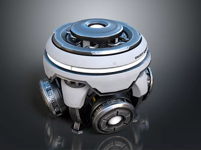 Advanced Space Exploration Thruster Component With Metallic Structure And Modern Design 3d model